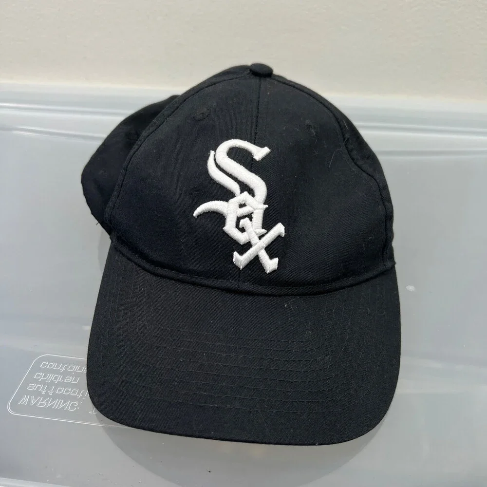 OC Sports Chicago White Sox Hat Boys Black Baseball Cap MLB Sports Youth